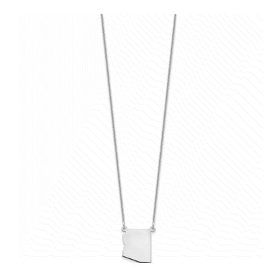 14K White Gold Arizona State Pendant Necklace – view 2