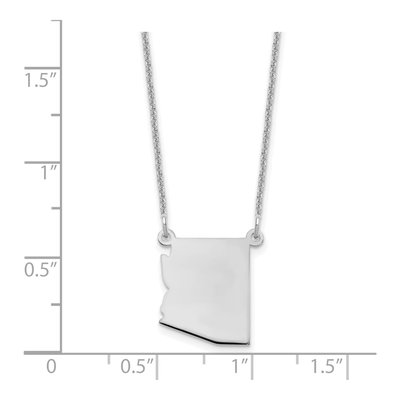 14K White Gold Arizona State Pendant Necklace – view 3