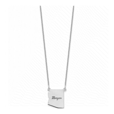 14K White Gold Arizona State Pendant Necklace – view 4