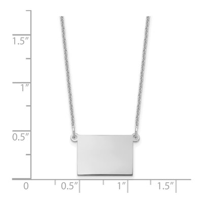14K White Gold Colorado State Pendant Necklace – view 3