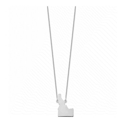 14K White Gold Idaho State Pendant Necklace – view 2