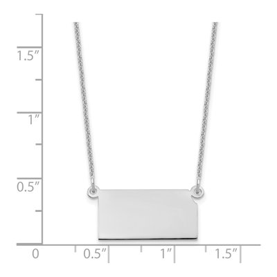 14K White Gold Kansas State Pendant Necklace – view 3