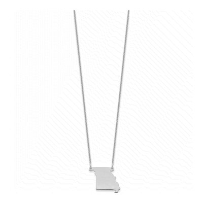 14K White Gold Missouri State Pendant Necklace – view 2