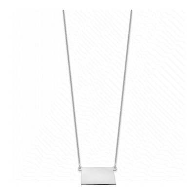 14K White Gold North Dakota State Pendant Necklace – view 2