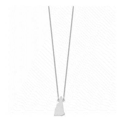 14K White Gold Hampshire State Pendant Necklace – view 2