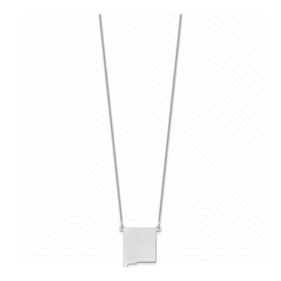 14K White Gold Mexico State Pendant Necklace – view 2