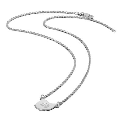 14K White Gold Ohio State Pendant Necklace – view 5