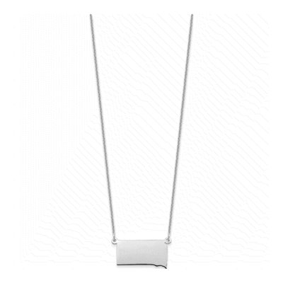 14K White Gold South Dakota State Pendant Necklace – view 2