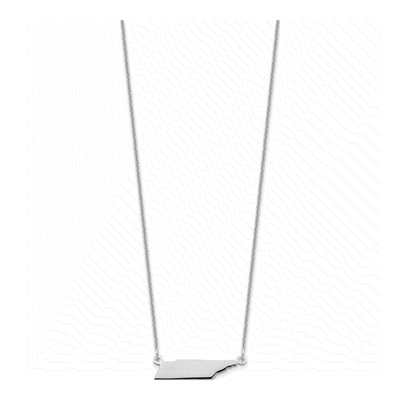14K White Gold Tennessee State Pendant Necklace – view 2