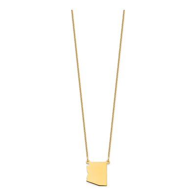 14K Yellow Gold Arizona State Pendant Necklace – view 2