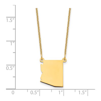 14K Yellow Gold Arizona State Pendant Necklace – view 3