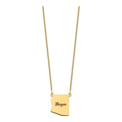 14K Yellow Gold Arizona State Pendant Necklace – view 4