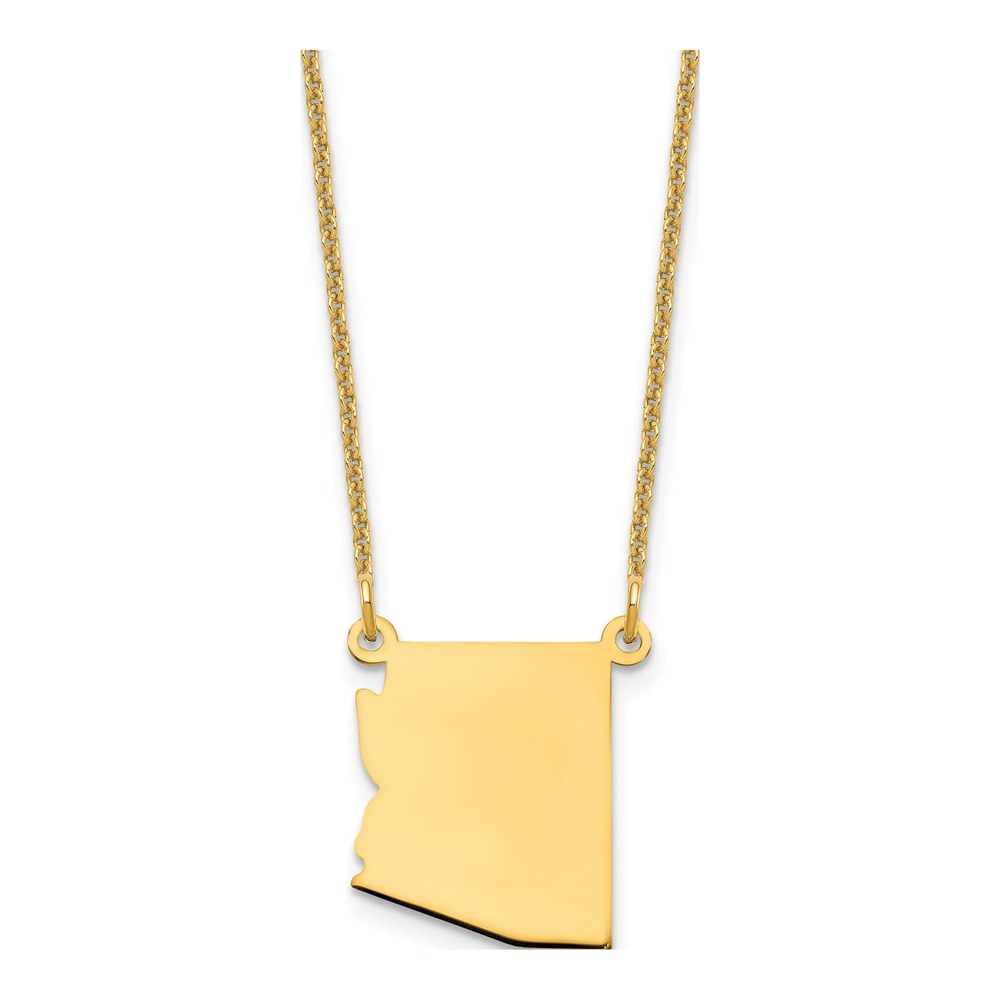 14K Yellow Gold Arizona State Pendant Necklace