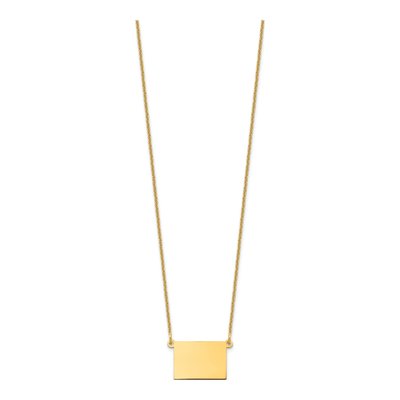 14K Yellow Gold Colorado State Pendant Necklace – view 2