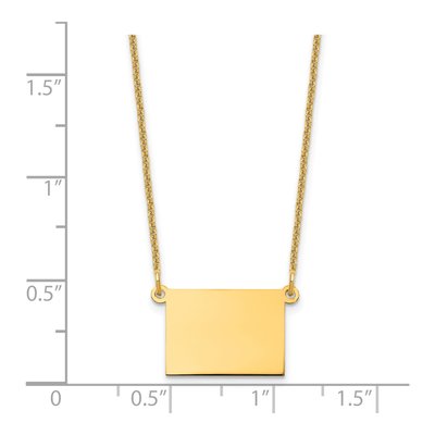 14K Yellow Gold Colorado State Pendant Necklace – view 3