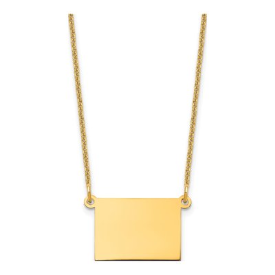 14K Yellow Gold Colorado State Pendant Necklace