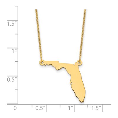 14K Yellow Gold Florida State Pendant Necklace – view 3