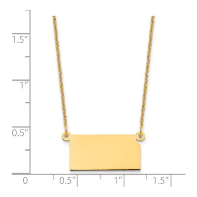 14K Yellow Gold Kansas State Pendant Necklace – view 3