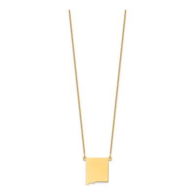 14K Yellow Gold Mexico State Pendant Necklace – view 2