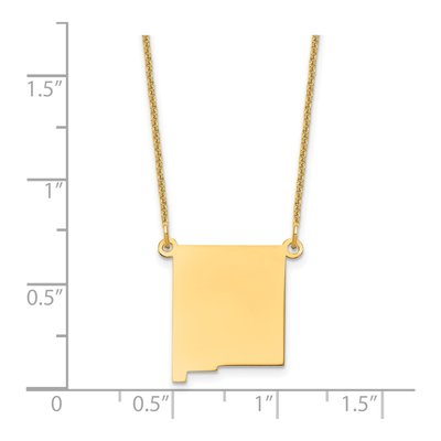 14K Yellow Gold Mexico State Pendant Necklace – view 3