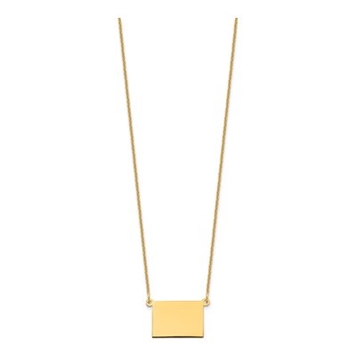 14K Yellow Gold Wyoming State Pendant Necklace – view 2