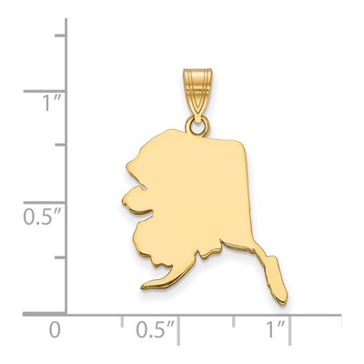 Gold-Plated Sterling Silver Alaska State Pendant – view 2