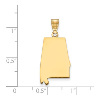 Gold-Plated Sterling Silver Alabama State Pendant – view 2