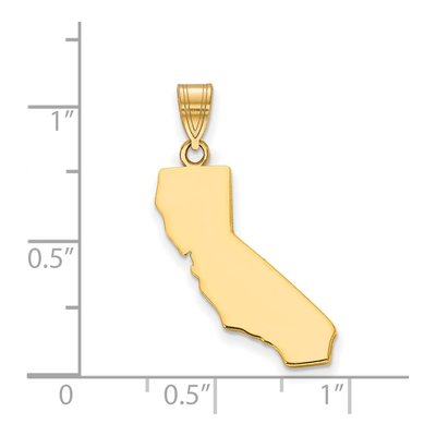 Gold-Plated Sterling Silver California State Pendant – view 2