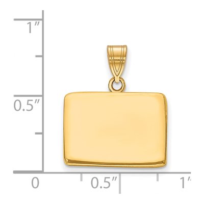 Gold-Plated Sterling Silver Colorado State Pendant – view 2