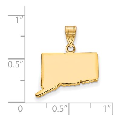 Gold-Plated Sterling Silver Connecticut State Pendant – view 2