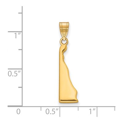 Gold-Plated Sterling Silver Delaware State Pendant – view 2