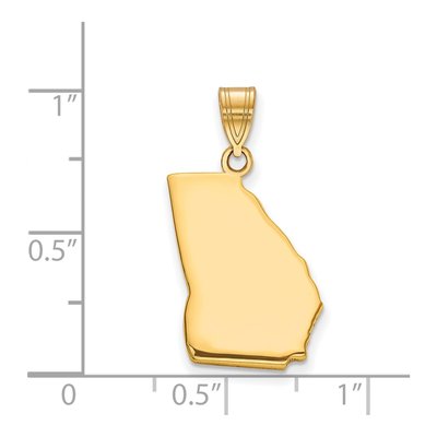 Gold-Plated Sterling Silver Georgia State Pendant – view 3