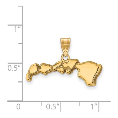 Gold-Plated Sterling Silver Hawaii State Pendant – view 2