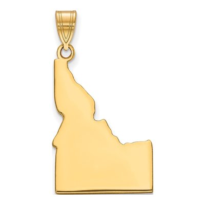 Gold-Plated Sterling Silver Idaho State Pendant