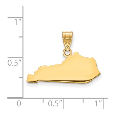 Gold-Plated Sterling Silver Kentucky State Pendant – view 2