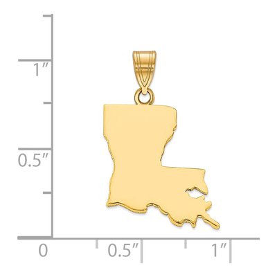 Gold-Plated Sterling Silver Louisiana State Pendant – view 4