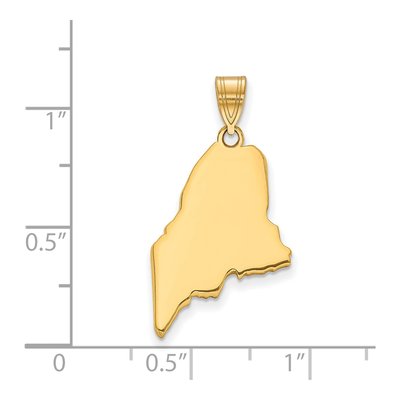 Gold-Plated Sterling Silver Maine State Pendant – view 2