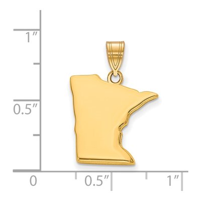 Gold-Plated Sterling Silver Minnesota State Pendant – view 3