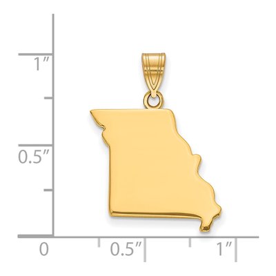 Gold-Plated Sterling Silver Missouri State Pendant – view 2