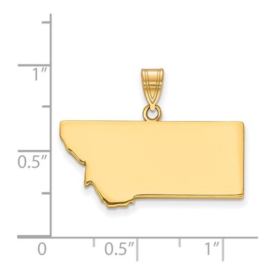 Gold-Plated Sterling Silver Montana State Pendant – view 2