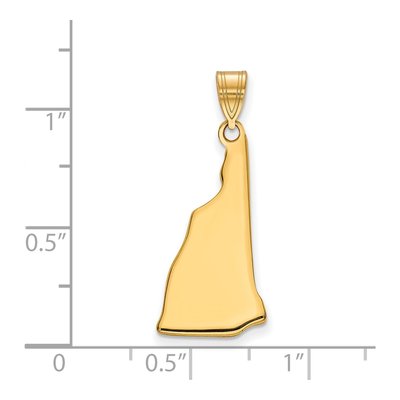 Gold-Plated Sterling Silver Hampshire State Pendant – view 2