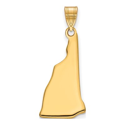 Gold-Plated Sterling Silver Hampshire State Pendant