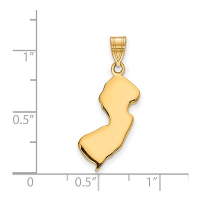 Gold-Plated Sterling Silver Jersey State Pendant – view 3
