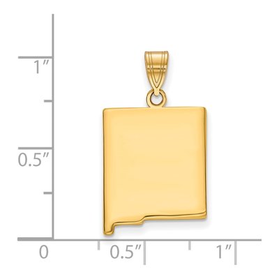 Gold-Plated Sterling Silver Mexico State Pendant – view 2