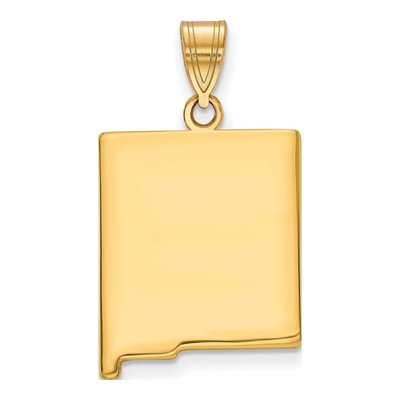 Gold-Plated Sterling Silver Mexico State Pendant