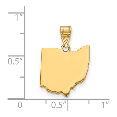 Gold-Plated Sterling Silver Ohio State Pendant – view 3