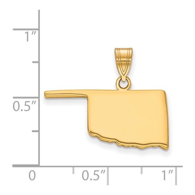 Gold-Plated Sterling Silver Oklahoma State Pendant – view 2