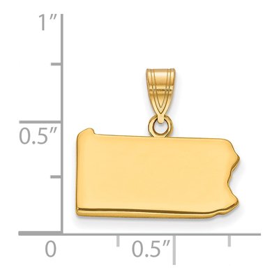 Gold-Plated Sterling Silver Pennsylvania State Pendant – view 2