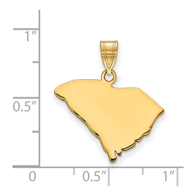 Gold-Plated Sterling Silver South Carolina State Pendant – view 2