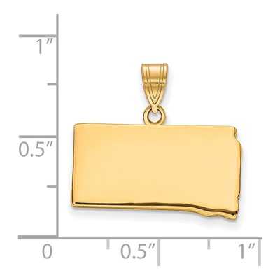 Gold-Plated Sterling Silver South Dakota State Pendant – view 2